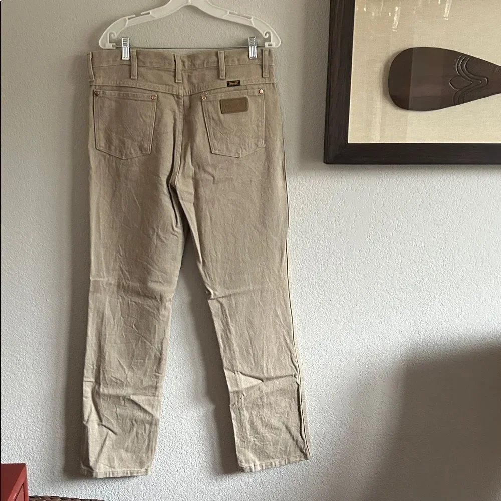 Wrangler Az 34 x32 Men Tan Straight-Leg Jeans new no tags